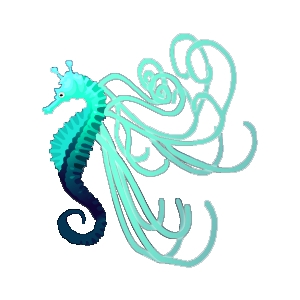 Aqua Twilightwing Seahorse